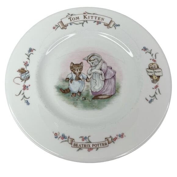Beatrix Potter Tom Kitten Plate 8" Royal Albert China England - Picture 4 of 8